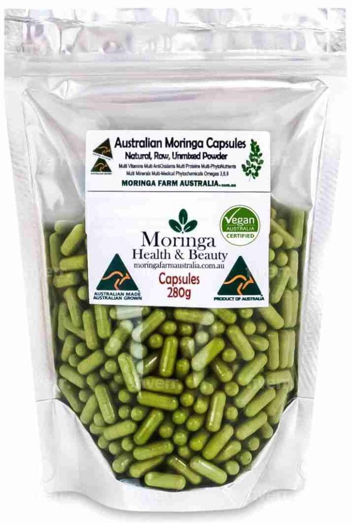 Australian Moringa Botanical Material – Encapsulated Form (280g | 535–600 units) Raw agricultural product with traditional use