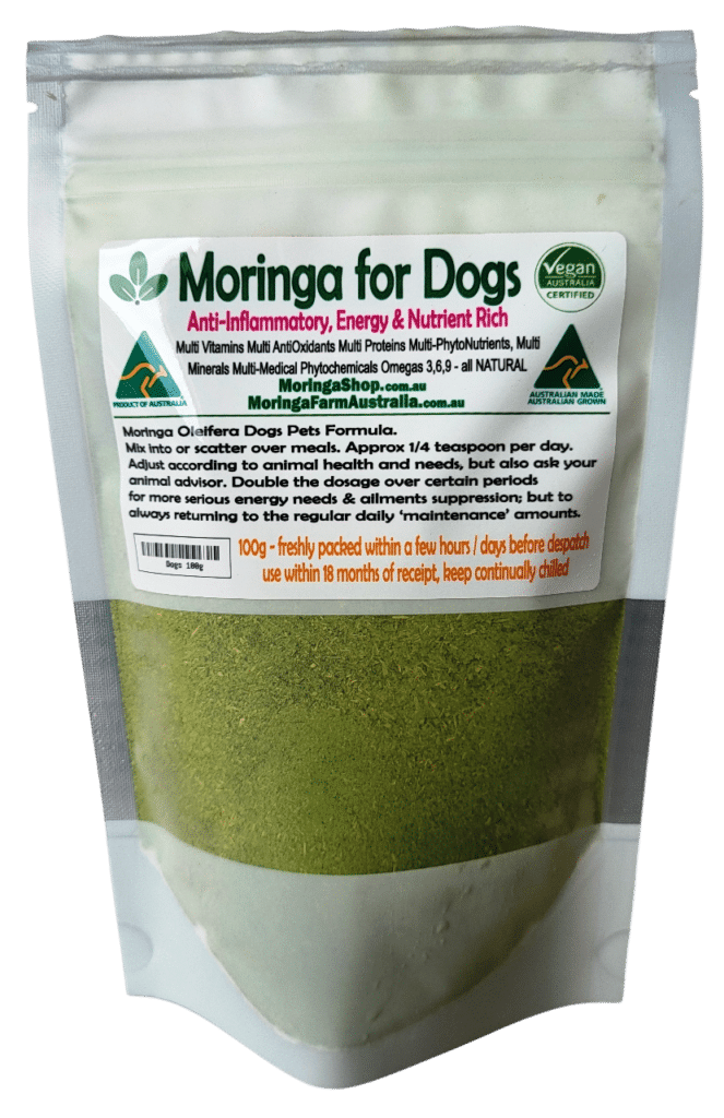 AUSTRALIAN Moringa DOGS & Animal Pets 100G -Anti-Inflammatory, Nutrients. ONLY DAYS OLD = MAXIMUM POTENCY